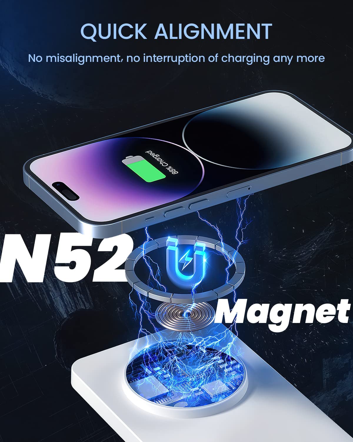 Wireless Charging Pad for Apple Device, GEEKERA Magnetic 2 in 1 Dual  Wireless MagSafe Charger for iPhone 15/14/13/12 Pro Max/Pro/Mini, Apple  Watch